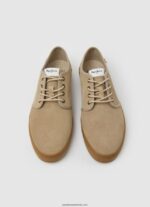 pantofi colin adidași din piele femei Pepe Jeans nisip 6Z0R46639 - imagine 2