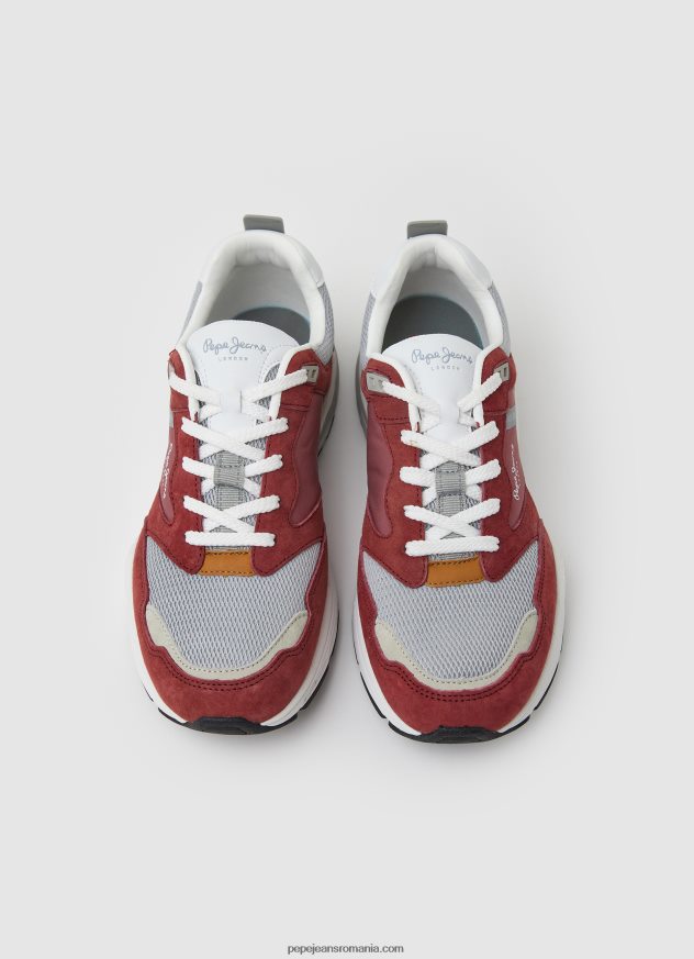 pantofi sport combinați dave urban bărbați Pepe Jeans dalia roșie 6Z0R461226 - imagine 2