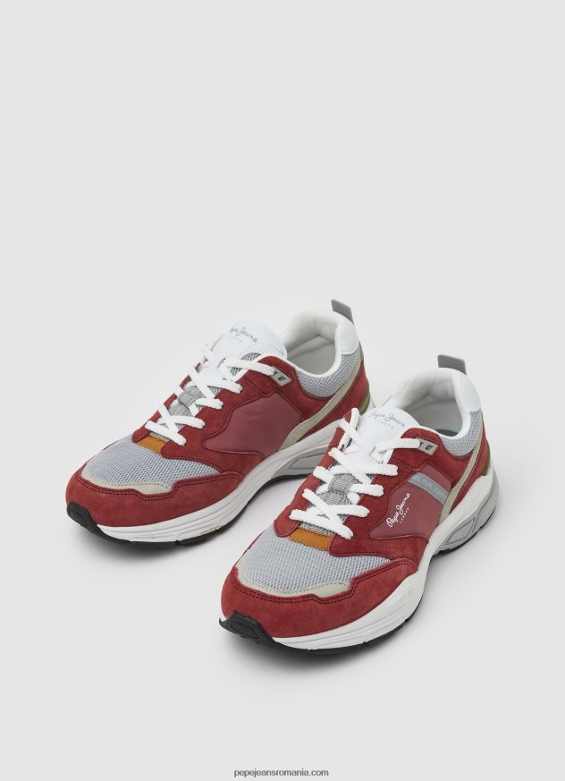 pantofi sport combinați dave urban bărbați Pepe Jeans dalia roșie 6Z0R461226 - imagine 3