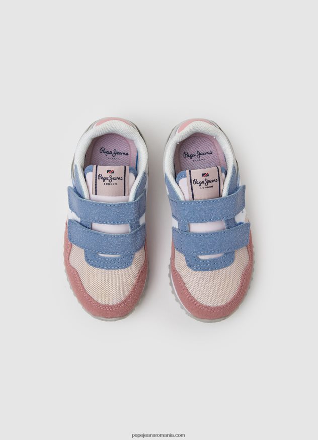 pantofi sport combinați de bază london fată Pepe Jeans trandafir spalat 6Z0R461313 - imagine 2