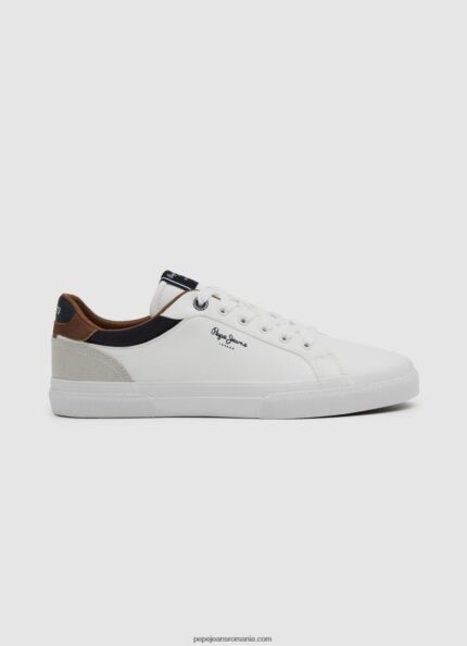 pantofi sport combinați Kenton Court bărbați Pepe Jeans alb 6Z0R461238