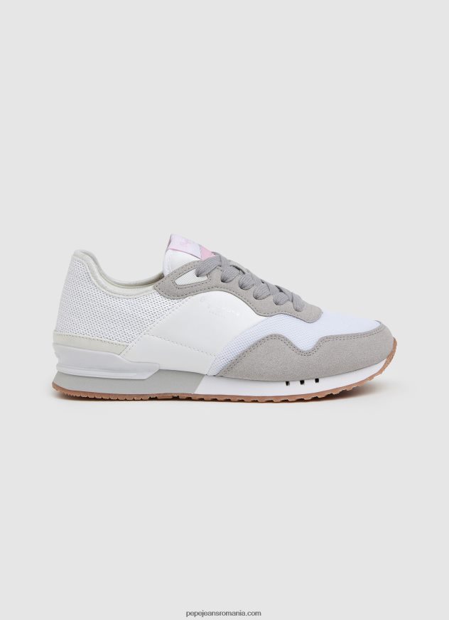 pantofi sport combinați london troy femei Pepe Jeans alb 6Z0R46590 - imagine 1
