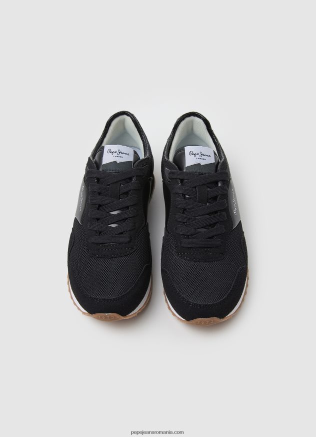 pantofi sport combinați london troy femei Pepe Jeans negru 6Z0R46611 - imagine 2