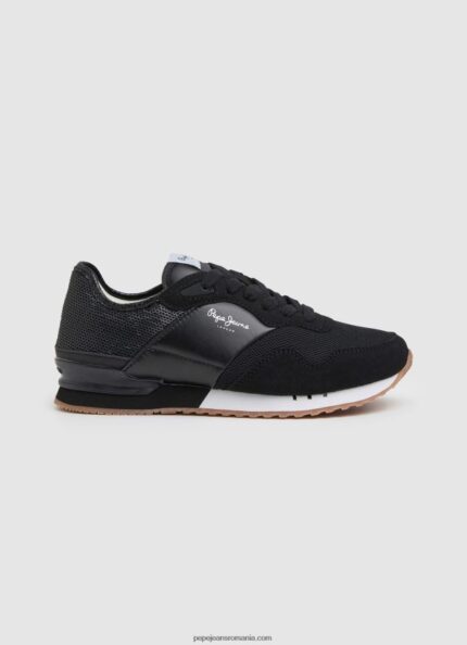 pantofi sport combinați london troy femei Pepe Jeans negru 6Z0R46611