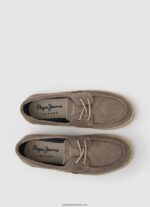 pantofi sport cu barca din piele intoarsa bărbați Pepe Jeans piatră întunecată 6Z0R461194 - imagine 2