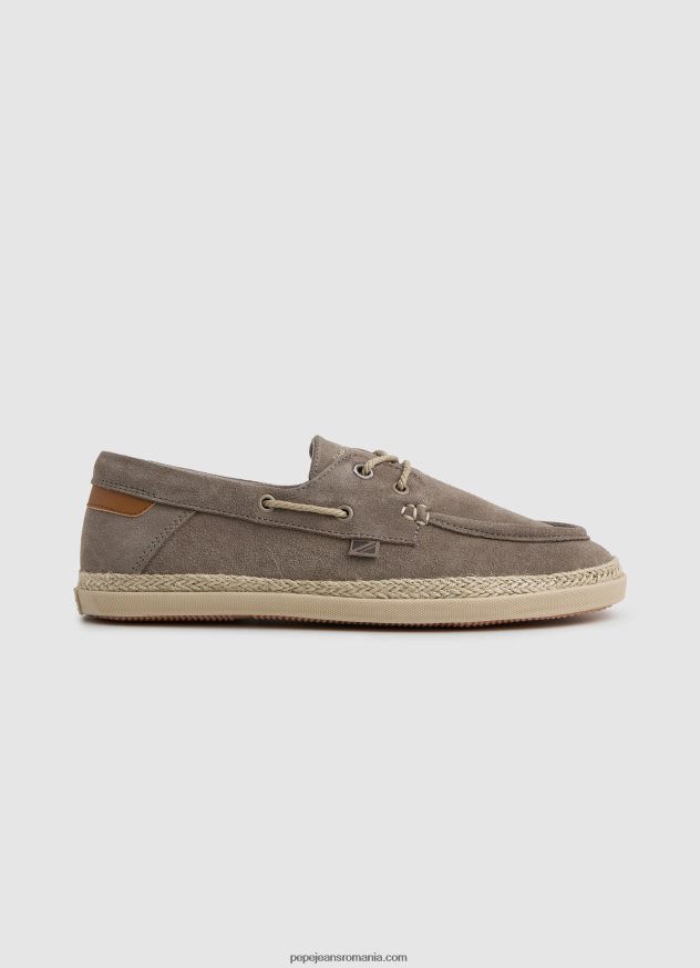 pantofi sport cu barca din piele intoarsa bărbați Pepe Jeans piatră întunecată 6Z0R461194 - imagine 1