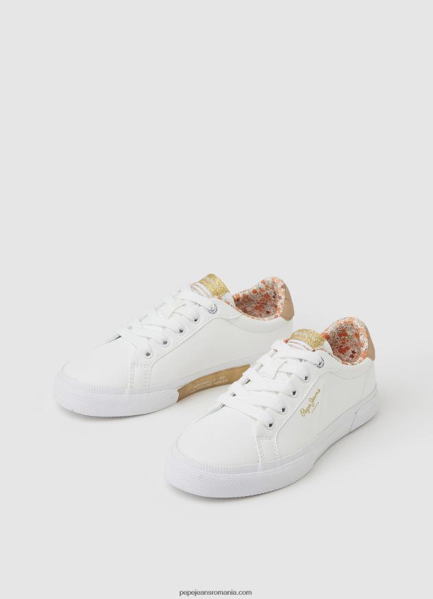 pantofi sport de bază Kenton Flag fată Pepe Jeans alb 6Z0R461330 - imagine 3