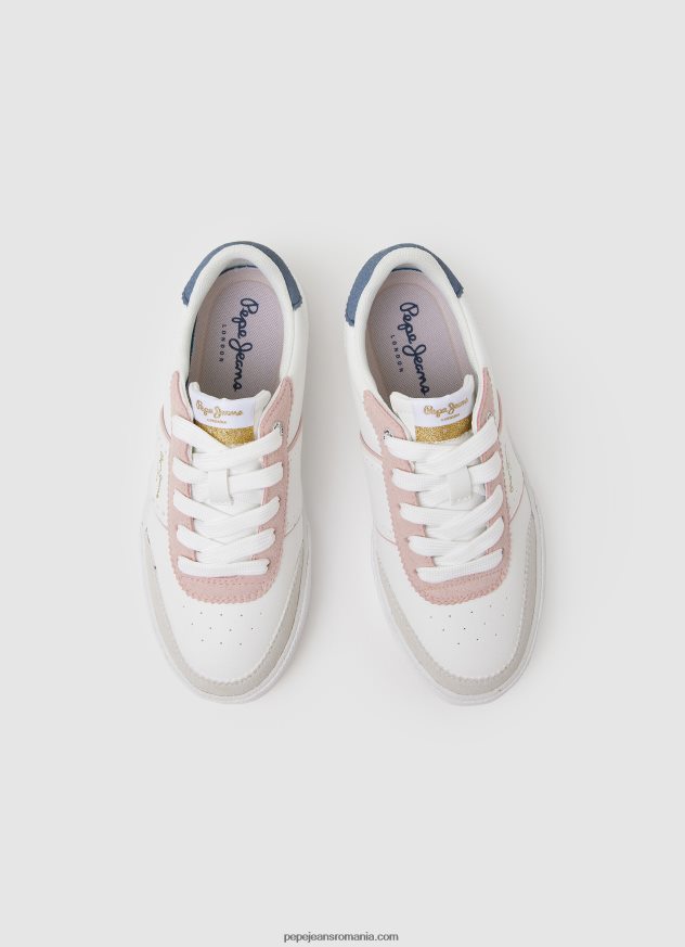pantofi sport Kenton hami de bază fată Pepe Jeans alb 6Z0R461331 - imagine 2