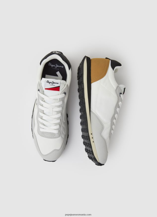 pantofi sport retro pentru bărbați bărbați Pepe Jeans alb 6Z0R461236 - imagine 2