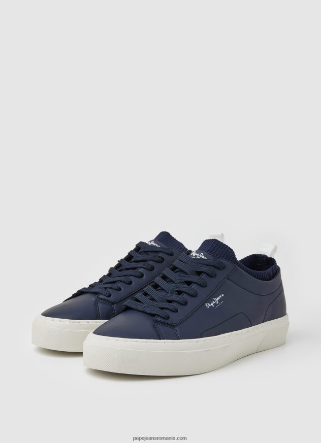 pantofi sport yogi din piele bărbați Pepe Jeans marina 6Z0R461222 - imagine 3