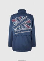 parka din bumbac cu imprimeu union jack femei Pepe Jeans ocean 6Z0R46127 - imagine 5
