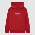 pulover cu glugă din bumbac băiat Pepe Jeans studio roșu 6Z0R461581