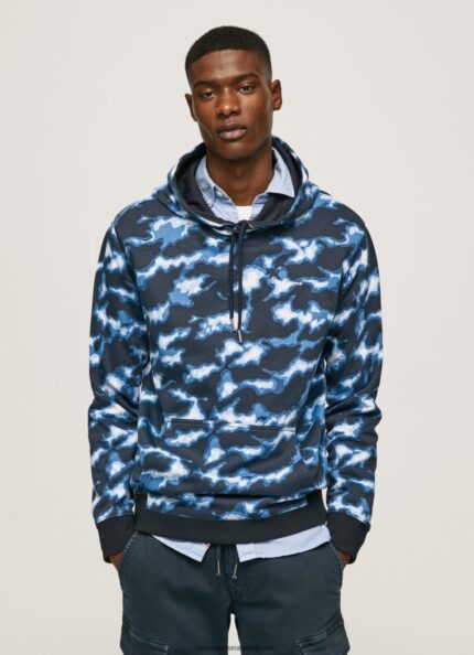 pulover cu imprimeu de camuflaj bărbați Pepe Jeans alb 6Z0R46879