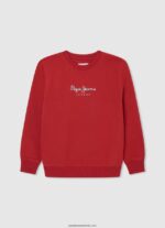 pulover cu logo imprimat băiat Pepe Jeans studio roșu 6Z0R461595