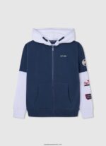 pulover cu logo imprimat băiat Pepe Jeans studio roșu 6Z0R461595 - imagine 3