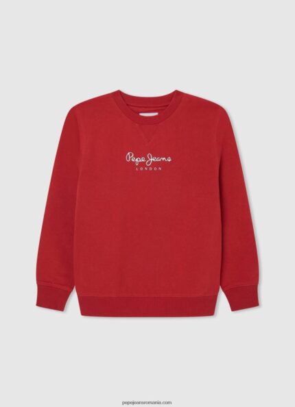 pulover cu logo imprimat băiat Pepe Jeans studio roșu 6Z0R461595