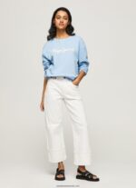 pulover cu logo imprimat femei Pepe Jeans dafin 6Z0R46275