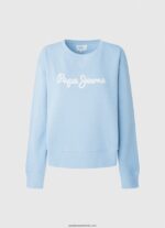 pulover cu logo imprimat femei Pepe Jeans dafin 6Z0R46275 - imagine 5