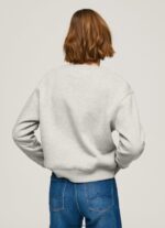 pulover cu logo imprimat femei Pepe Jeans marnă cenușie 6Z0R46267 - imagine 4