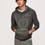 pulover din bumbac bandana bărbați Pepe Jeans negru spalat 6Z0R46893