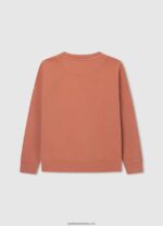 pulover din bumbac colorat băiat Pepe Jeans portocala de dovleac 6Z0R461602 - imagine 2