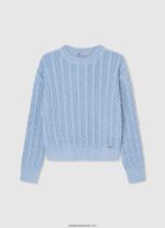 pulover din bumbac cu dungi decolorate fată Pepe Jeans dulwich 6Z0R461408 - imagine 5
