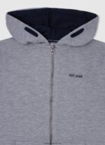 pulover din bumbac cu fermoar băiat Pepe Jeans marnă cenușie 6Z0R461589 - imagine 3