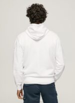 pulover din bumbac cu glugă bărbați Pepe Jeans alb 6Z0R46910 - imagine 4