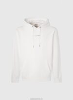 pulover din bumbac cu glugă bărbați Pepe Jeans alb 6Z0R46910 - imagine 5