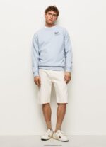 pulover din bumbac cu guler rotunjit bărbați Pepe Jeans albastru înălbitor 6Z0R46869 - imagine 2