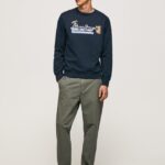 pulover din bumbac cu guler rotunjit bărbați Pepe Jeans dulwich 6Z0R46894