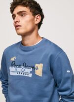 pulover din bumbac cu guler rotunjit bărbați Pepe Jeans ozzy 6Z0R46881