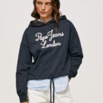 pulover din bumbac cu logo brodat femei Pepe Jeans dulwich 6Z0R46268