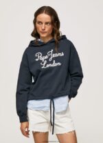 pulover din bumbac cu logo brodat femei Pepe Jeans dulwich 6Z0R46268