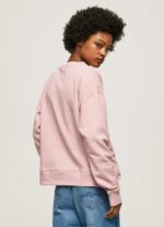pulover din bumbac cu logo femei Pepe Jeans roz tulbure 6Z0R46285 - imagine 4
