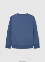 pulover din bumbac cu logo imprimat băiat Pepe Jeans ozzy 6Z0R461593 - imagine 2