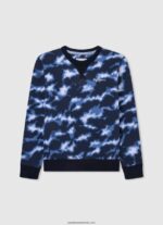 pulover din bumbac cu logo imprimat băiat Pepe Jeans ozzy 6Z0R461593 - imagine 5