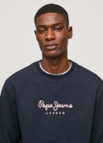 pulover din bumbac cu logo imprimat bărbați Pepe Jeans dulwich 6Z0R46884 - imagine 3