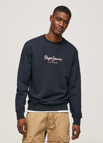 pulover din bumbac cu logo imprimat bărbați Pepe Jeans dulwich 6Z0R46884