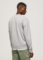 pulover din bumbac cu logo imprimat bărbați Pepe Jeans marnă cenușie 6Z0R46895 - imagine 4