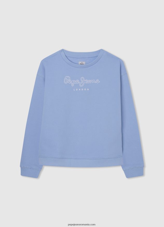 pulover din bumbac imprimat cu logo fată Pepe Jeans dafin 6Z0R461413 - imagine 1