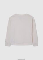 pulover din bumbac imprimat cu logo fată Pepe Jeans mousse 6Z0R461404 - imagine 2