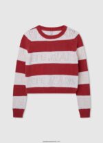 pulover din bumbac imprimat cu logo fată Pepe Jeans mousse 6Z0R461404 - imagine 5