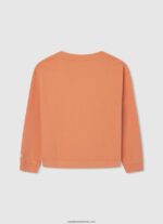 pulover din bumbac imprimat cu logo fată Pepe Jeans piersică 6Z0R461405 - imagine 2