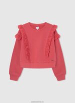 pulover din bumbac imprimat cu logo fată Pepe Jeans piersică 6Z0R461405 - imagine 5