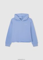 pulover din bumbac imprimat cu logo fată Pepe Jeans roz moale 6Z0R461416 - imagine 4