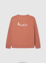 pulover din bumbac patinator băiat Pepe Jeans portocala de dovleac 6Z0R461584 - imagine 2