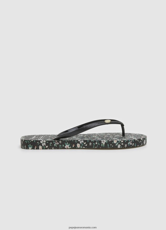 rake garden night beach flip flops femei Pepe Jeans negru 6Z0R46701 - imagine 1