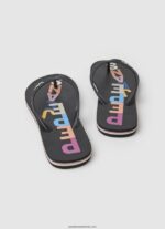 rake letters șlapi de plajă femei Pepe Jeans negru 6Z0R46697 - imagine 4