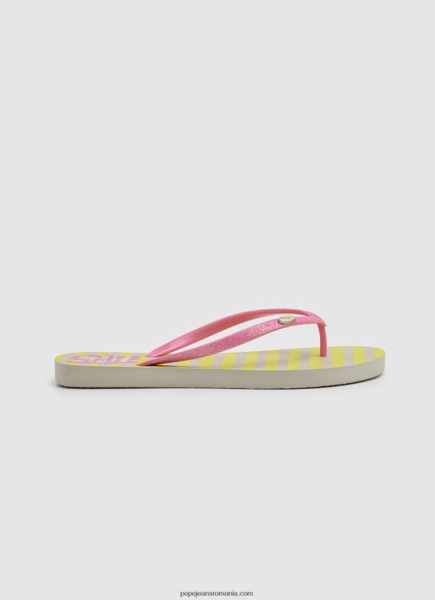 rake love beach flip flops femei Pepe Jeans verde acid 6Z0R46705 - imagine 1